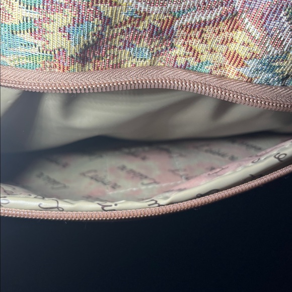 Floral Tapestry oversize Handbag top handle travel doctor style speedy shape - Picture 5 of 16